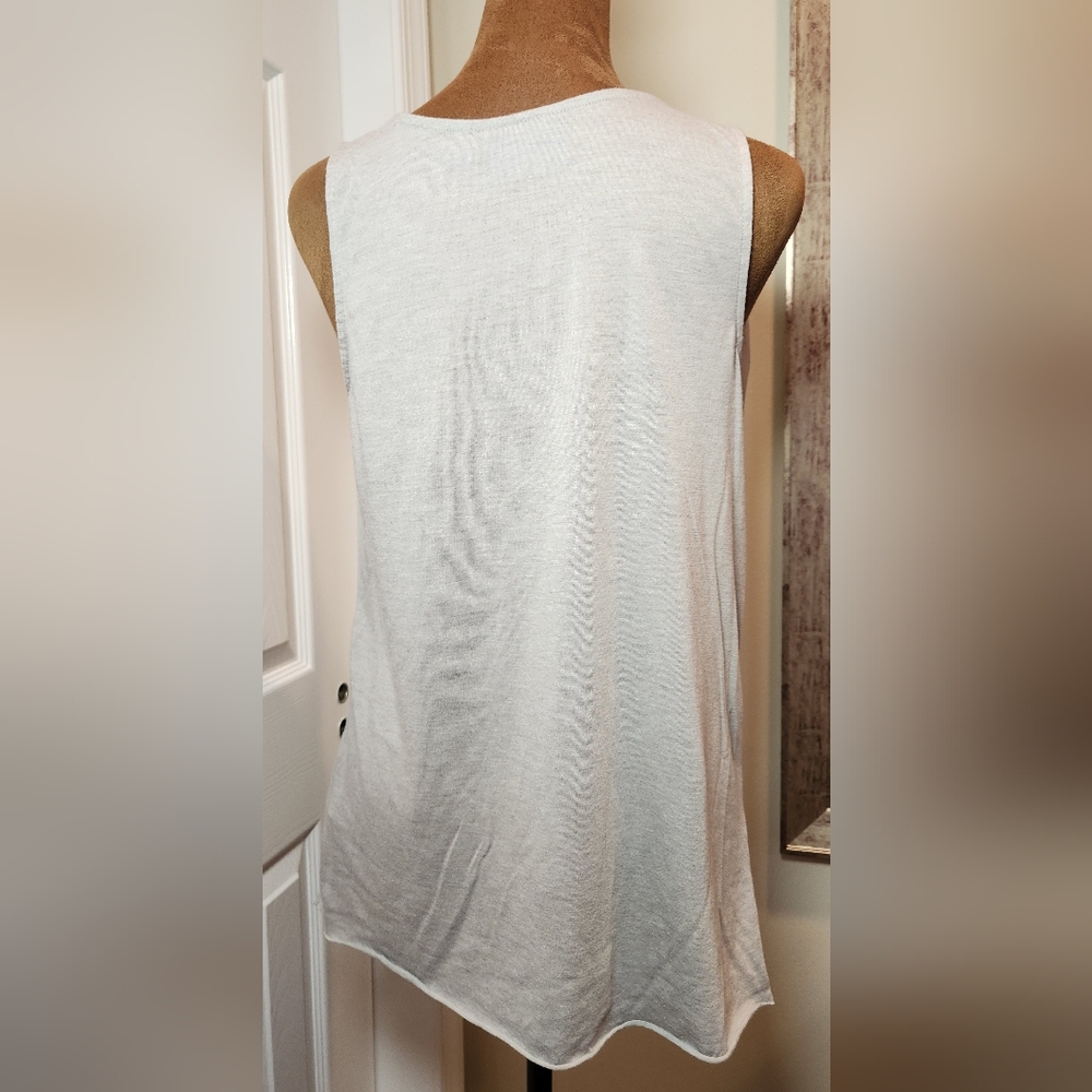 Simply Vera Wang Grey Sleeveless Top - Picture 3 of 7